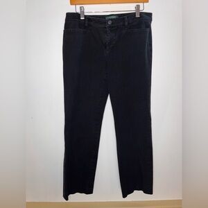 Lauren Ralph Lauren Adelle Pants Black Denim Jeans Women’s Sz 6